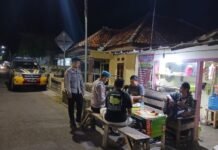 Patroli Malam, Personel Polsek Ciwaru Sambangi Warga yang Nongkrong untuk Jaga Kamtibmas Tetap Kondusif