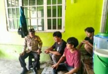 Bhabinkamtibmas Desa Sarewu Aipda Djayusman Sambangi Warga dan Sampaikan Imbauan Antisipasi Kebakaran serta Cegah C3 untuk Wujudkan Situasi Kamtibmas yang Aman