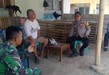 Pererat Silaturahmi dengan Tokoh Masyarakat, Bhabinkamtibmas dan Babinsa Desa Kadurama Kompak Jaga Kamtibmas