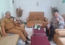 Pererat Sinergitas, PS. Panit 2 Samapta Polsek Ciawigebang Jalin Silaturahmi Kamtibmas dengan Kepala Sekolah SMK Model Patriot IV Ciawigebang