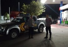 Jaga Situasi Tetap Kondusif, KSPKT 2 Polsek Ciawigebang Intensifkan Patroli KRYD Malam Hari Sambangi SPBU Ciawigebang