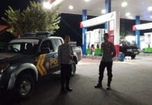 Patroli KRYD Malam Hari KSPKT 2 Polsek Ciawigebang Sasar SPBU Ciawigebang, Antisipasi Tindak Kriminalitas