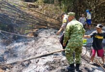 Wujud Kepedulian Lingkungan, TNI-Polri dan Warga Padamkan Api di Desa Kadurama