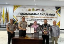 Sinergi Sektor Pendidikan dan Keamanan, Polres Kuningan Tekan MoU Sekaligus Gelar Kuliah Umum di Universitas Kuningan