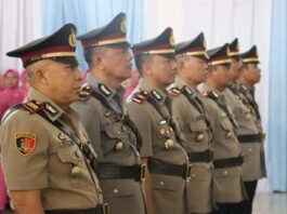 Rotasi Kepemimpinan, Kapolres Kuningan Pimpin Pelantikan dan Sertijab Tujuh Kapolsek Jajaran