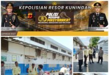 Polsek Kramatmulya Laksanakan Patroli Siang, antisipasi terjadinya Gangguan Kamtibmas dan tindak kriminalitas di Desa Karangmangu