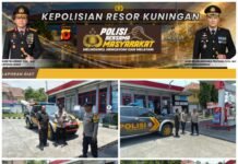 Polsek Kramatmulya Laksanakan Patroli Siang, antisipasi terjadinya Gangguan Kamtibmas dan tindak kriminalitas di SPBU Desa Cilowa