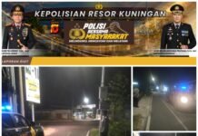 Patroli Malam Anggota Piket Polsek Kramatmulya Antisipasi tindak Kriminalitas dan Gangguan Kamtibmas di Wilayah Hukum