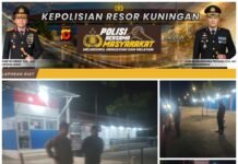 Patroli Malam Anggota Piket Polsek Kramatmulya Antisipasi tindak Kriminalitas dan Gangguan Kamtibmas Sambangi SPPG Desa Karangmangu