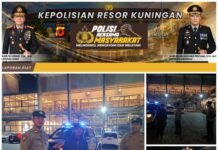Patroli KRYD Malam Polsek Kramatmulya Antisipasi tindak kriminalitas dan Gangguan Kamtibmas Sambangi Café D’ Jons Pool Desa Cilaja