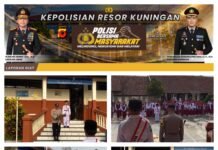 Bhabinkamtibmas Polsek Kramatmulya Hadiri Kegiatan Upacara serta Melaksanakan Sosialisasi Pencegahan Perundungan (Bullying) dan Kekerasan di Lingkungan Sekolah Desa Pajambon