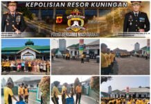 Apel Pagi Dilanjutkan Kegiatan Polisi Bersama Masyarakat Jumat Bersih Bersama Masyarakat Desa Ragawacana