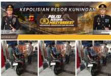 Piket Polsek Kramatmulya Laksanakan Patroli KRYD Malam Antisipasi tindak kriminalitas dan Gangguan Kamtibmas Sambangi SPBU Desa Cilowa