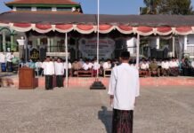Jaga Sinergitas Keagamaan, Kapolsek Mandirancan Hadiri Upacara Hari Santri Nasional 2026 di Desa Pakembangan