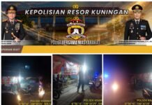 Laksanakan Patroli KRYD Malam Polsek Kramatmulya Antisipasi tindak kriminalitas dan Gangguan Kamtibmas Sambangi Warga Desa Cikaso
