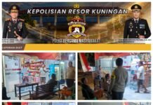 Laksanakan Patroli KRYD Malam Polsek Kramatmulya Antisipasi tindak kriminalitas dan Gangguan Kamtibmas Sambangi Warga Desa Kramatmulya