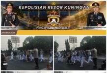 Anggota Polsek Kramatmulya Melaksanakan Kegiatan PH Pagi untuk Kelancaran Arus Lalu Lintas di Wilayah Hukum Polsek Kramatmulya