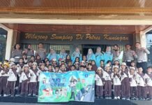 Dukungan Pendidikan Karakter Usia Dini, Sat Lantas Polres Kuningan Sambut Puluhan Siswa TK Negeri Luragung Landeuh